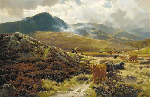 Henry Hadfield Cubley - Highland Drovers Resting