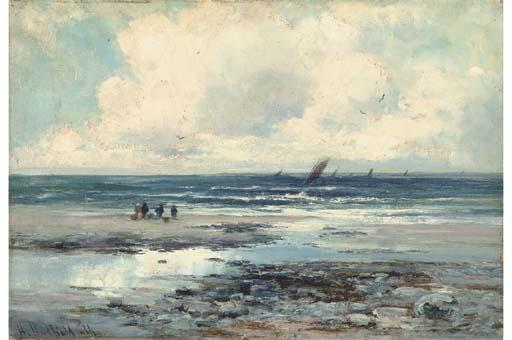 Henry Hadfield Cubley - Waiting for the fishing boats, Cardigan Bay