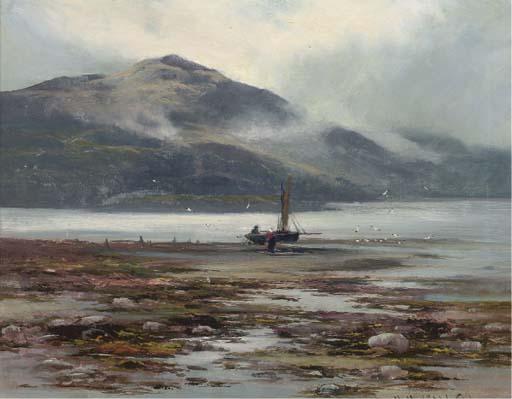 Henry Hadfield Cubley - Waiting for the tide, Barmouth
