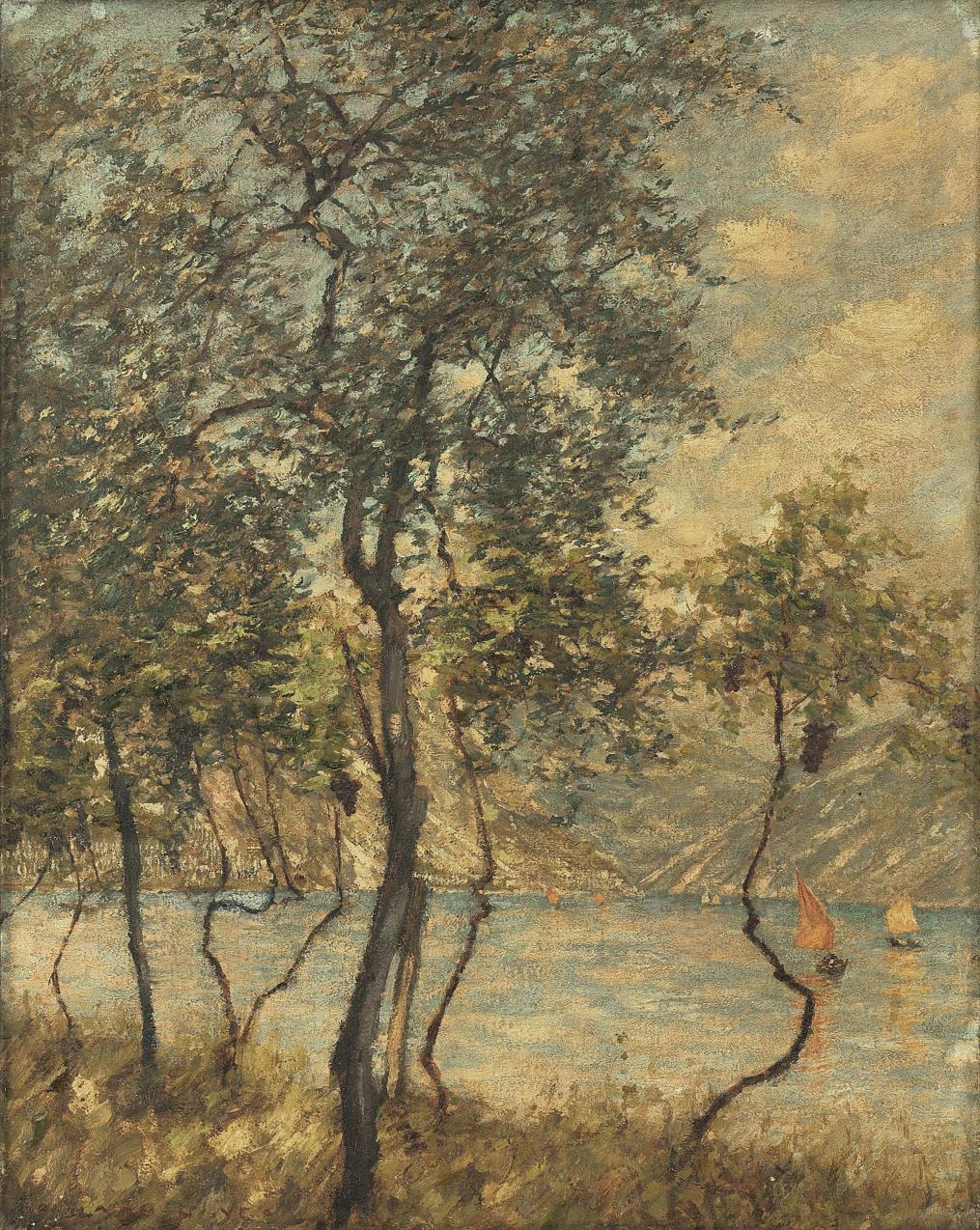 Henry Herbert La Thangue, R.A. - A Brescian lake; Limone, Lake Garda