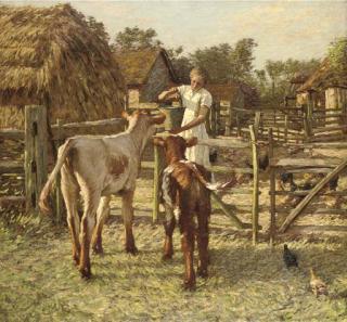 Henry Herbert La Thangue, R.A. - A Sussex Farm