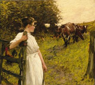Henry Herbert La Thangue, R.A. - Back from the Common, Heyshott, West Sussex