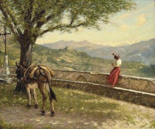Henry Herbert La Thangue, R.A. - Calling to the Valley