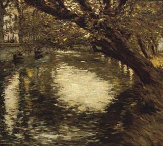 Henry Herbert la Thangue, R.A. - The Trout Stream, Provençe