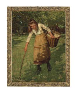 Henry Herbert La Thangue, R.A. - The Wool Gatherer