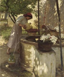 Henry Herbert La Thangue, R.A. - Winter in Liguria