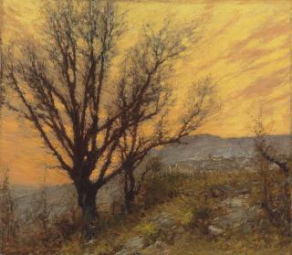 Henry Herbert La Thangue, R.A. - Winter in the Seaward Alps, St Jeannet