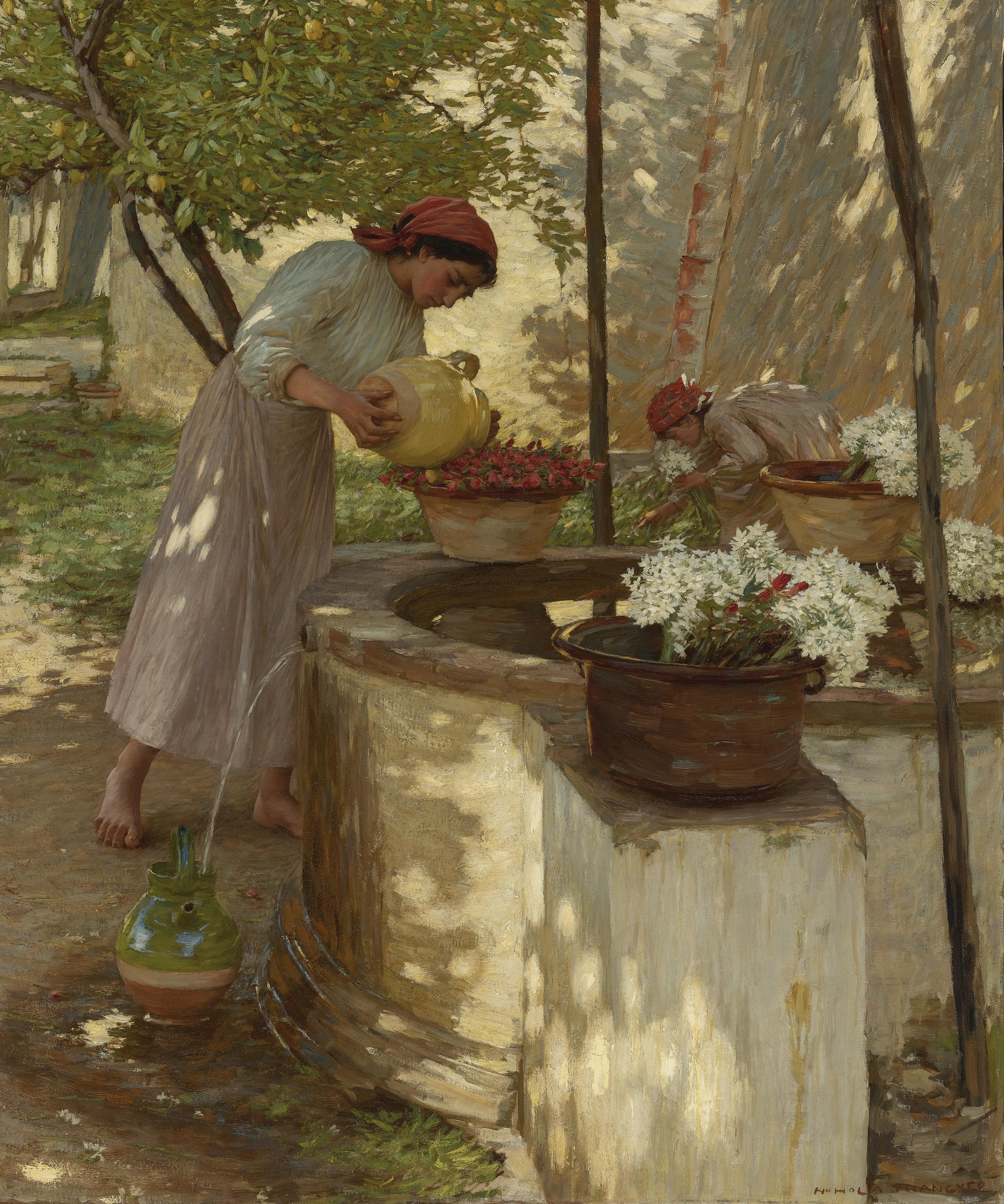 Henry Herbert La Thangue - British winter In Liguria