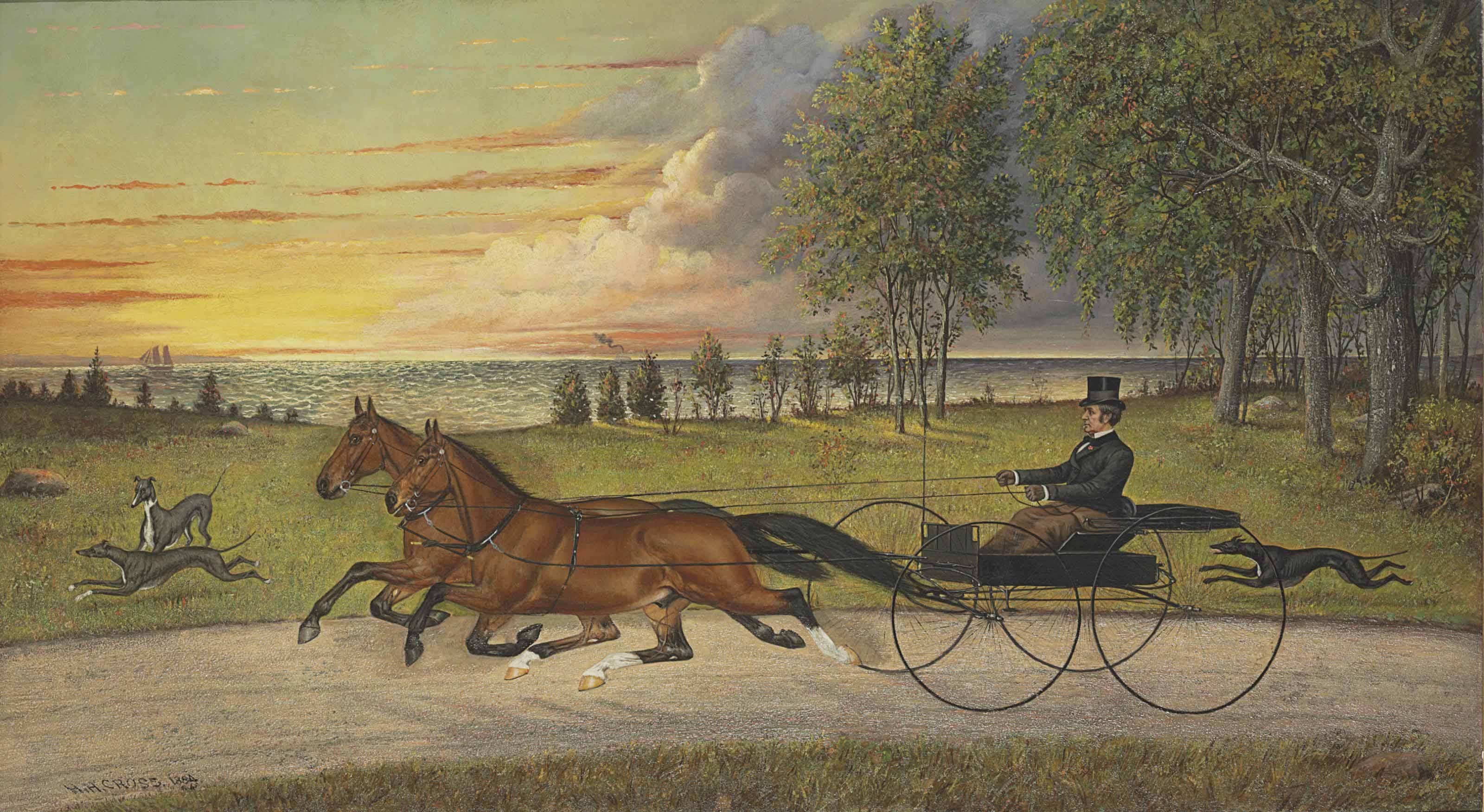 Henry Herman Cross - Rider On A Sulky