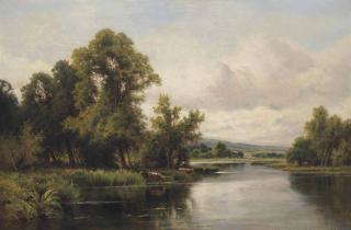Henry Hillier Parker - A Tranquil Day On The River Ouse