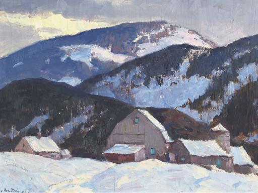 Henry Hobart Nichols - Farmhouse In A Mountainous Landscape