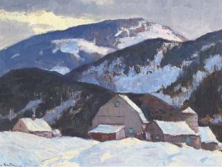 Henry Hobart Nichols - Farmhouse In A Mountainous Landscape