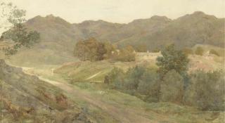 Henry Holiday - A view in the Lake District