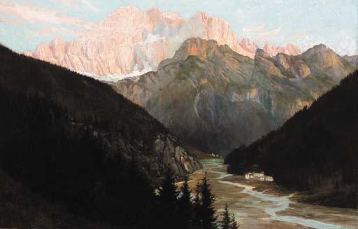 Henry Howard - Sunset on the Civetta, Italian Tyrol