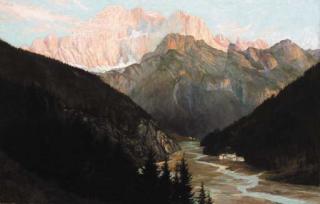 Henry Howard - Sunset on the Civetta, Italian Tyrol