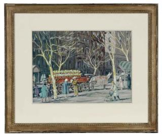 Henry Ives Cobb - A flower seller on the street