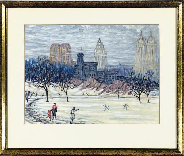 Henry Ives Cobb - Snowball Fight On The Great Lawn, Central Park