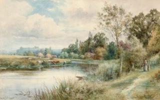 Henry J. Kinnaird - Arundel Castle from Burpham, Sussex