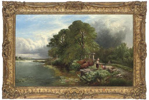 Henry John Boddington - Eel Bucks on the Thames, after a shower
