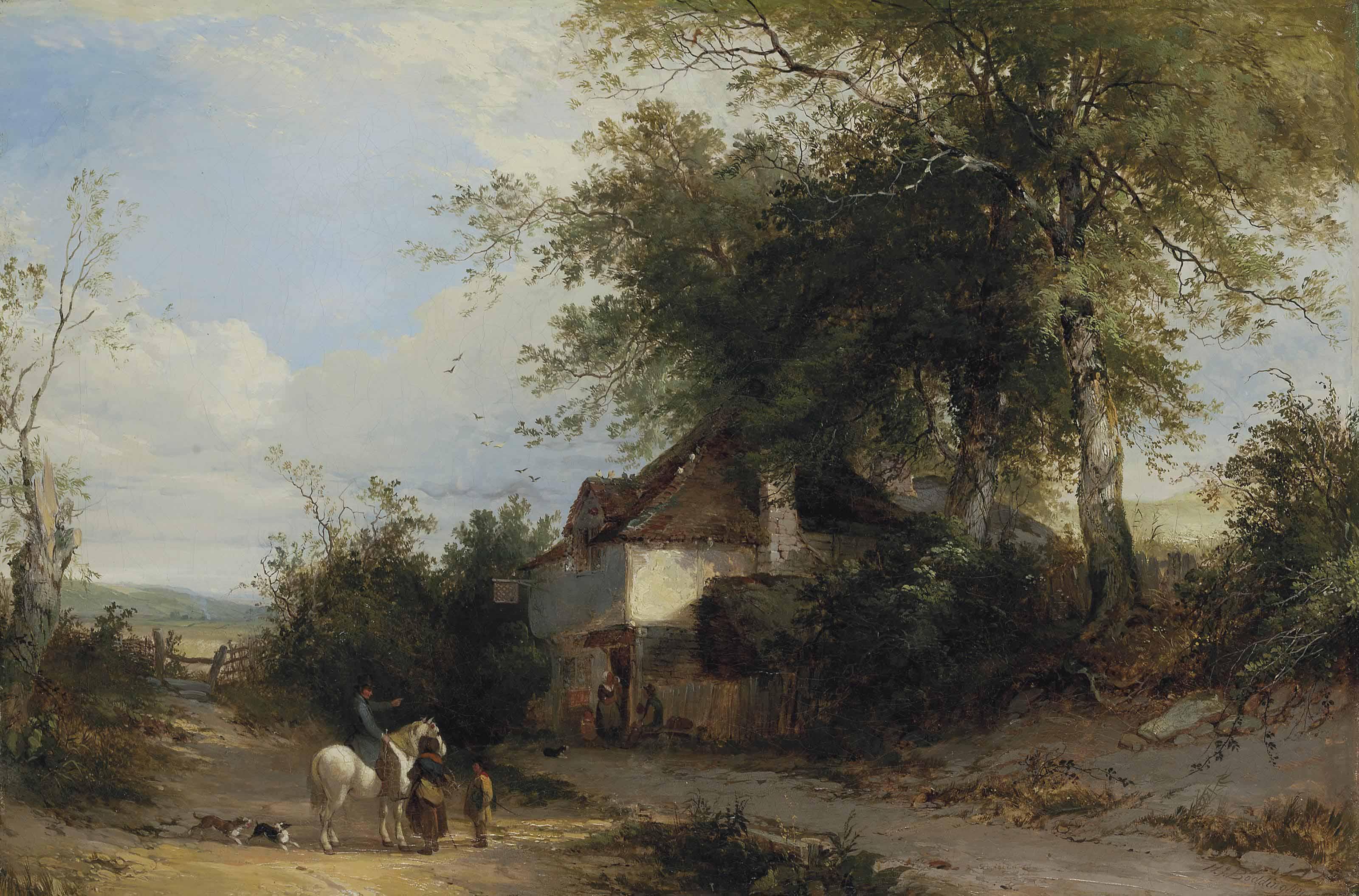 Henry John Boddington - Travellers outside a country inn