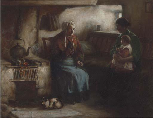 Henry John Dobson, R.S.W. - Visiting Grandma