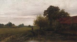Henry John Kinnaird - A backwater on the Thames, near Sonning