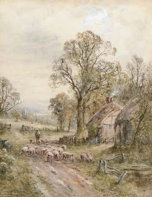 Henry John Kinnaird - A Sussex Lane; A country lane, Perth