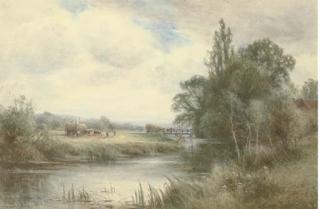 Henry John Kinnnaird - View Near Evesham On The Avon, Warwickshire; And View On The Ouse, Sussex (Illustrated)