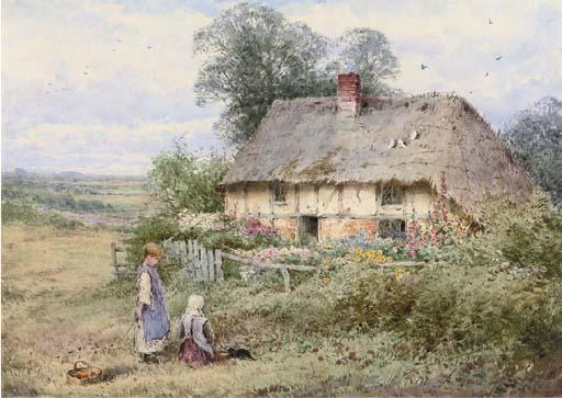 Henry John Sylvester Stannard, R.B.A. - Feeding The Kitten