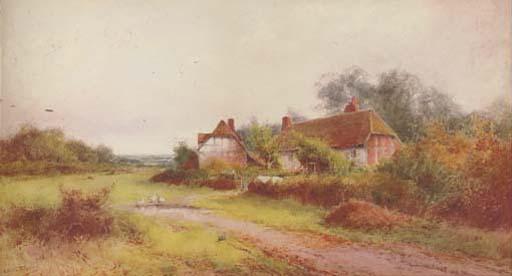 Henry John Sylvester Stannard, R.B.A. - Near Hambledon Common, Surrey (Illustrated); Back of A Bedfordshire Farmstead; And Faggot Cart At Bolnhurst Wood, Hertfordshire