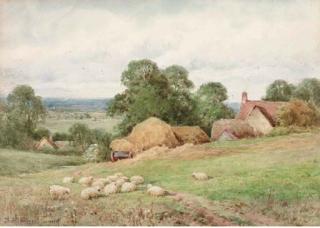 Henry John Sylvester Stannard - The back of a farm at Tiddington, Oxfordshire