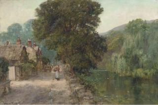 Henry John Yeend King, R.B.A., V.P.R.I., R.O.I. - The Riverside Path