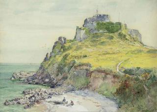 Henry John Yeend King, R.I. - Mount Orgueil Castle from Petit Portelet, Jersey