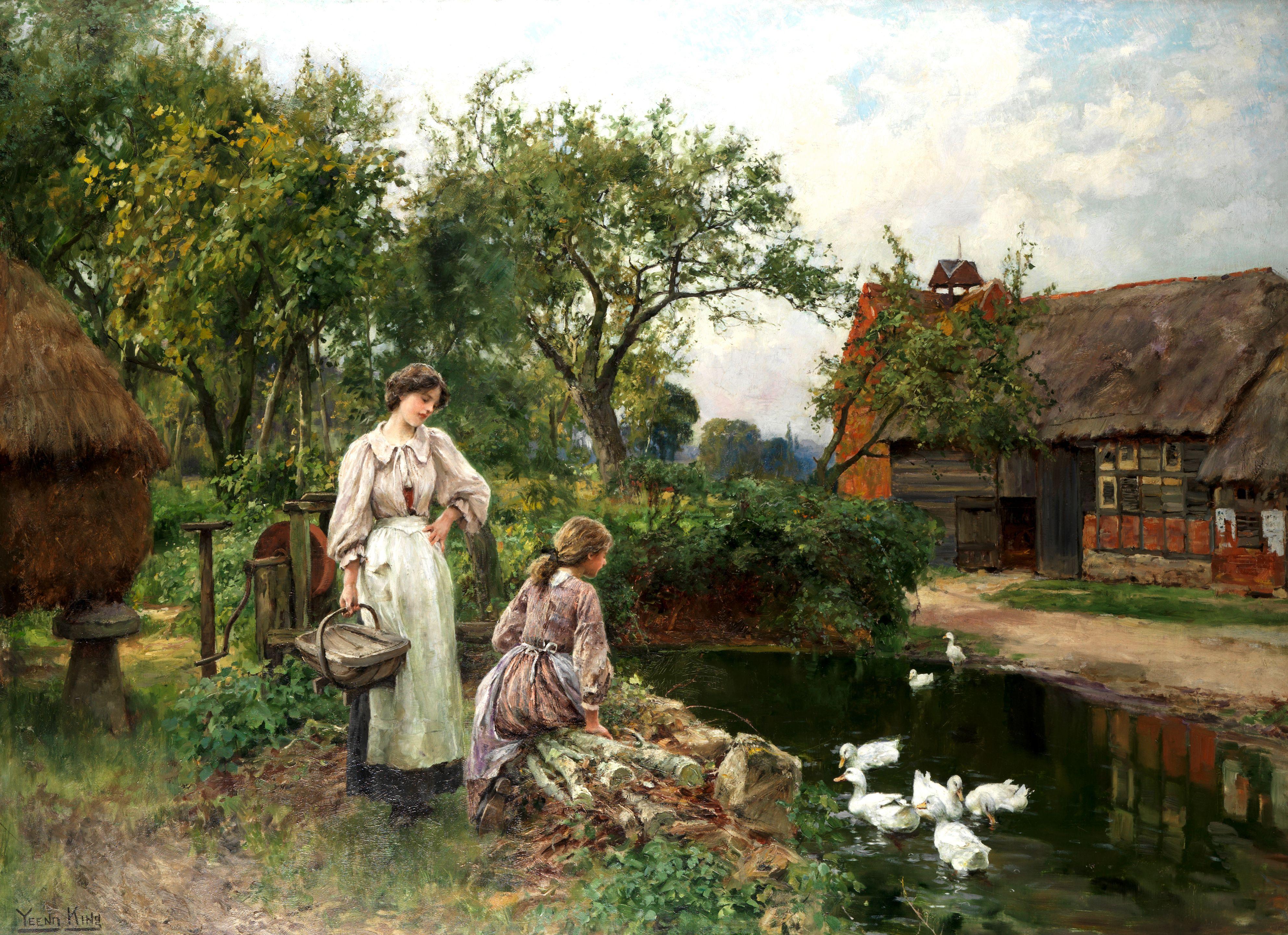 Henry John Yeend King, RBA, VPRI, ROI - The duck pond
