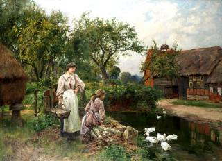 Henry John Yeend King, RBA, VPRI, ROI - The duck pond