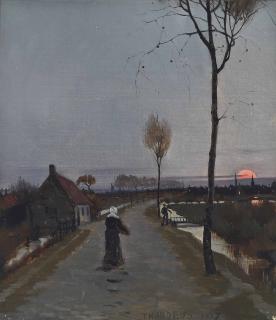 Henry Jones Thaddeus, R.H.A. - Red Sky At Night