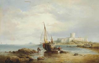 Henry King Taylor - View of St. Aubin\'s Fort, St. Aubin\'s Bay, Jersey