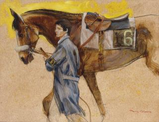 Henry Koehler - A groom with a racehorse