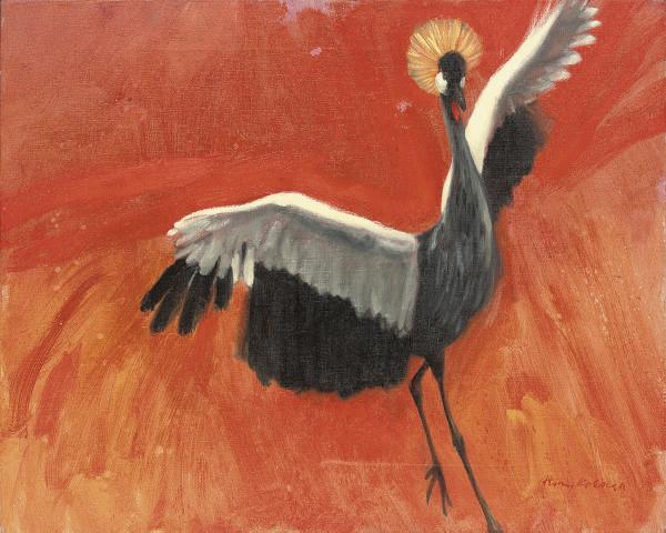 Henry Koehler - Crested crane, landing