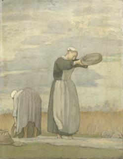 Henry Lamb, M.C., R.A. - Bretonnes sifting Corn
