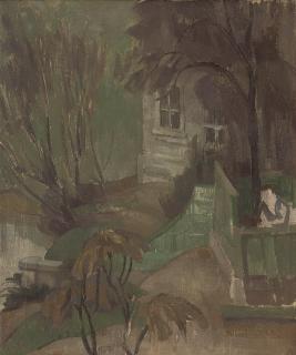 Henry Lamb, R.A. - House at Night, Hampstead
