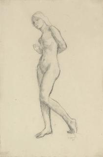 Henry Lamb, R.A. - Standing female nude; Standing male nude