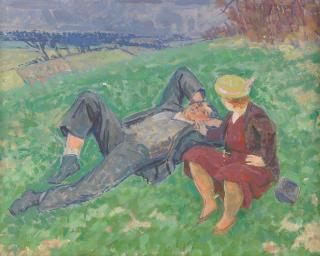 Henry Lamb - Couple on the Hill