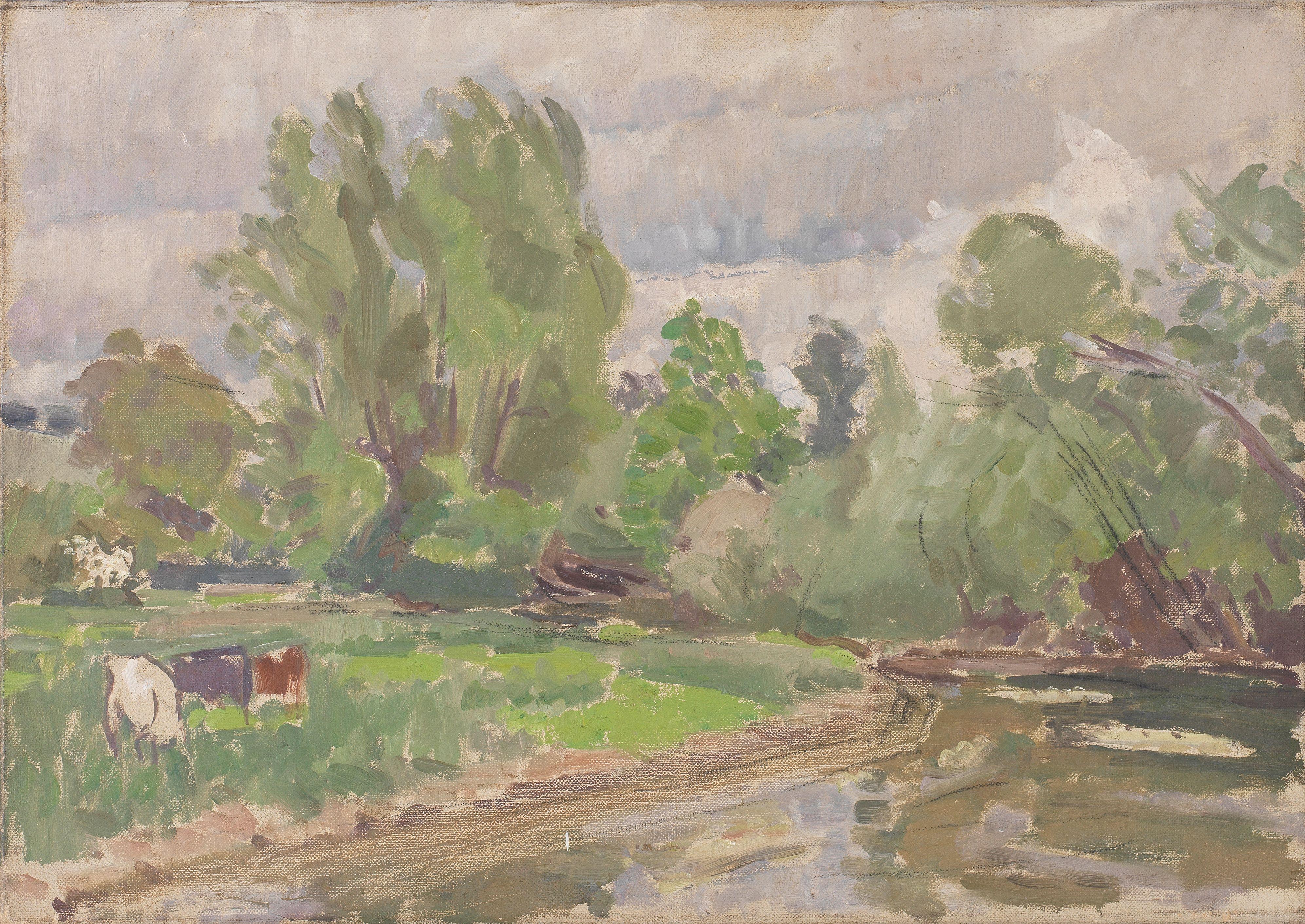 Henry Lamb - Pastoral Scene (unframed)