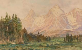 Henry Lavender Adolphus Culmer - The Three Tetons, Wyoming