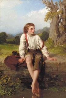 Henry Le Jeune, A.R.A. - Dipping His Toes