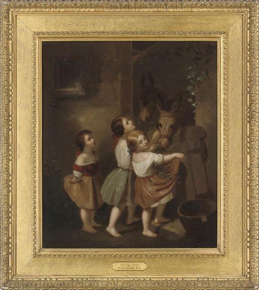 Henry Le Jeune, A.R.A. - Feeding mules