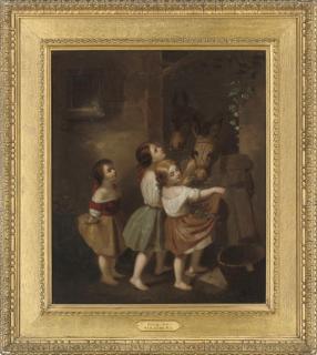 Henry Le Jeune, A.R.A. - Feeding mules