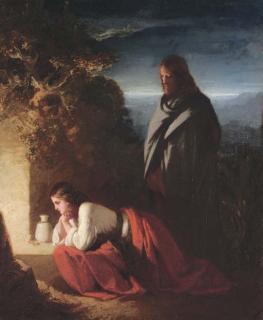 Henry Le Jeune, A.R.A. - Mary Magdalen at the sepulchre