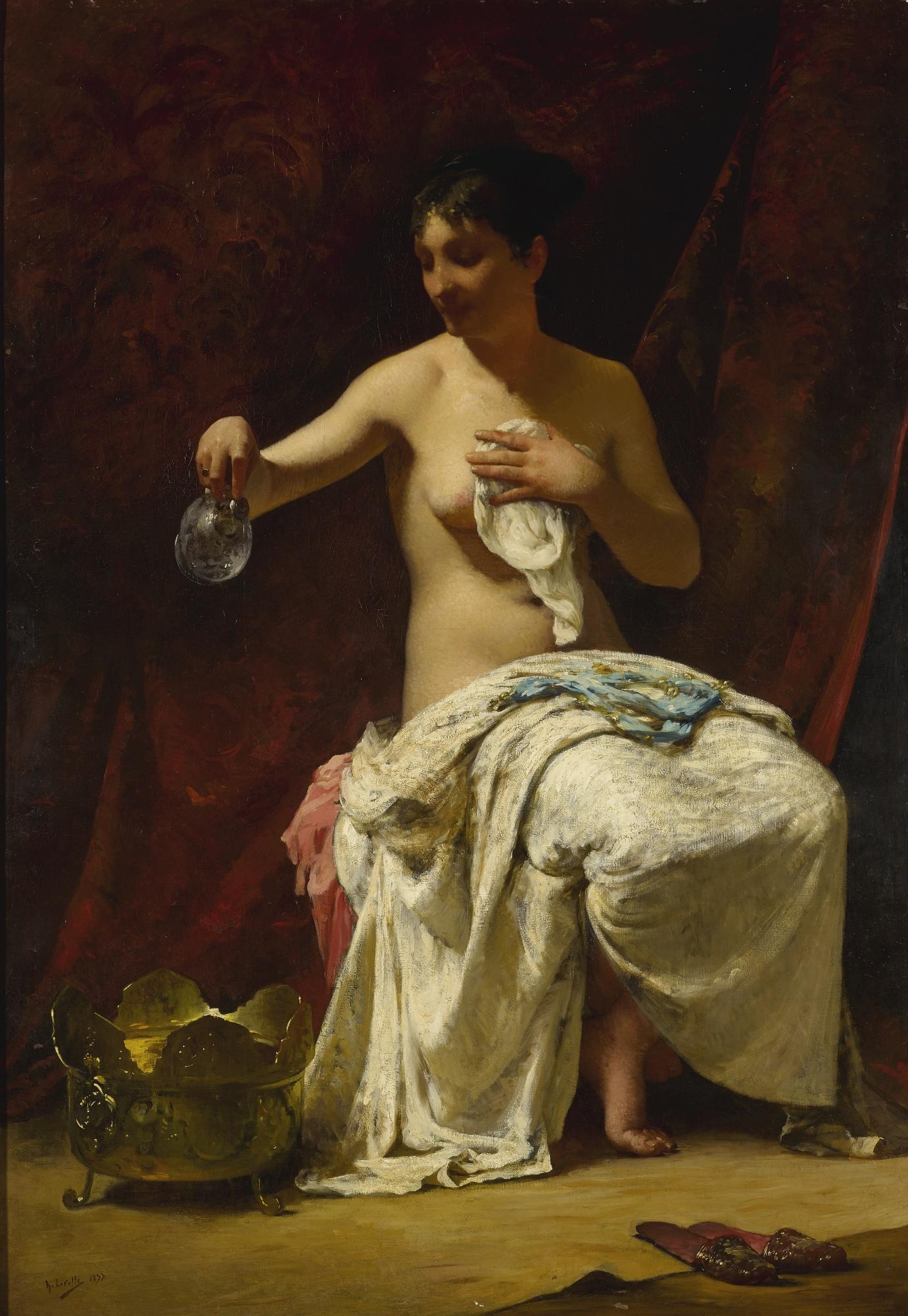 Henry Lerolle - French a Lady At Her Toilette